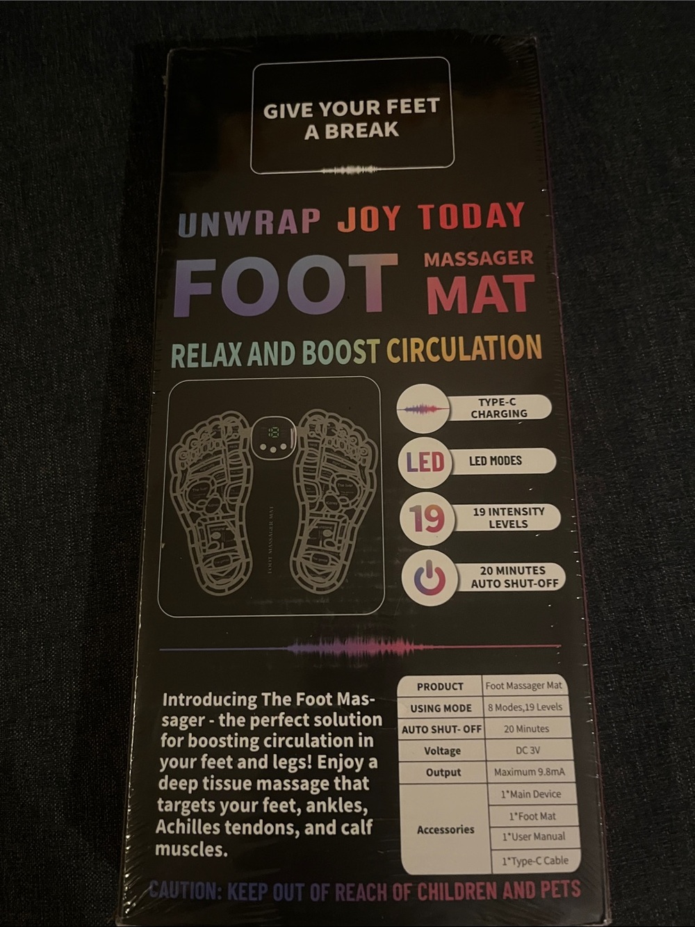 Foot Massager Mat - Black